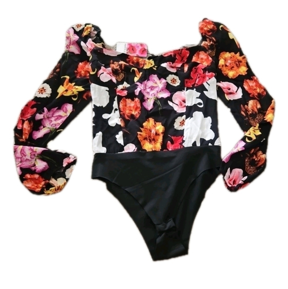 Desigual Womens Christian Lacroix Floral Blouse Bodysuit M - Picture 10 of 15